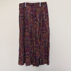 Vintage paisley midi skirt